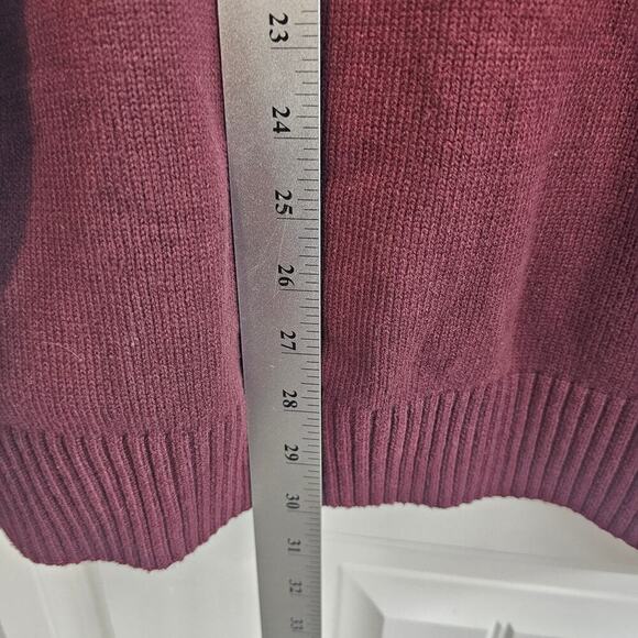 Izod Sweater Mens Size XXL Knit Burgundy Pullover Cotton Soft Natural Stretch - Picture 5 of 9